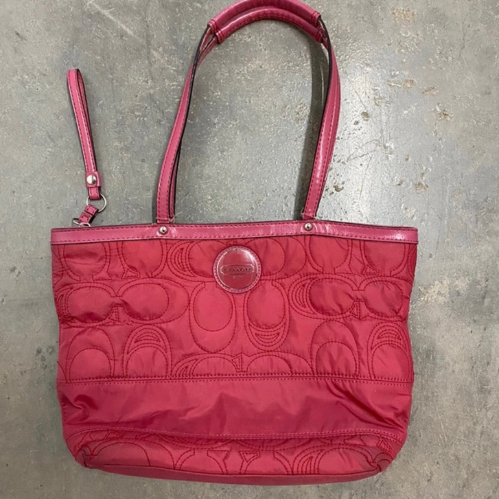 Coach pink Tote Bag